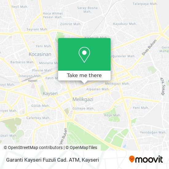 Garanti Kayseri Fuzuli Cad. ATM map