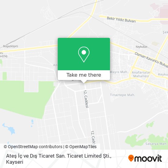 Ateş İç ve Dış Ticaret San. Ticaret Limited Şti. map