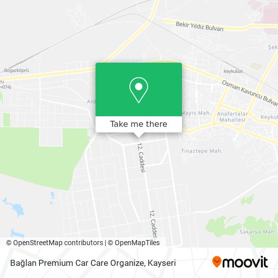 Bağlan Premium Car Care Organize map