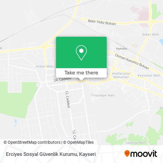 Erciyes Sosyal Güvenlik Kurumu map