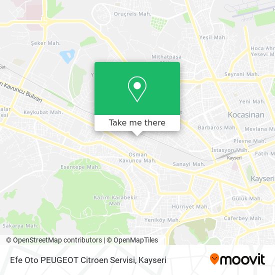 Efe Oto PEUGEOT Citroen Servisi map