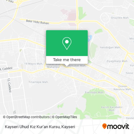 Kayseri Uhud Kız Kur'an Kursu map