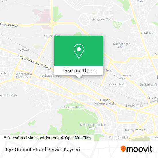 Byz Otomotiv Ford Servisi map