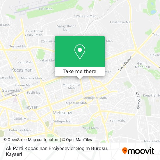 Ak Parti Kocasinan Erciyesevler Seçim Bürosu map