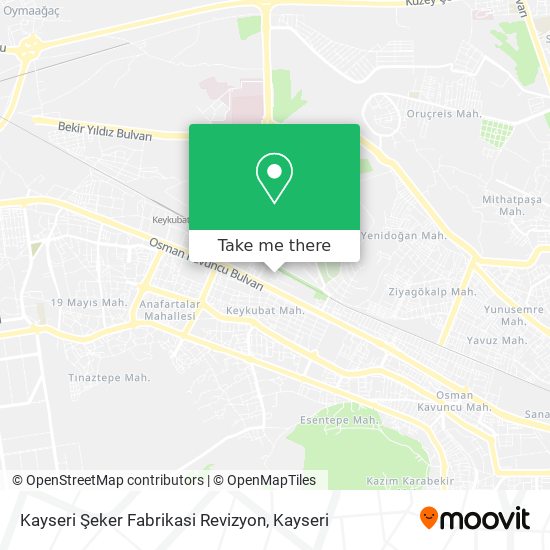 Kayseri Şeker Fabrikasi Revizyon map