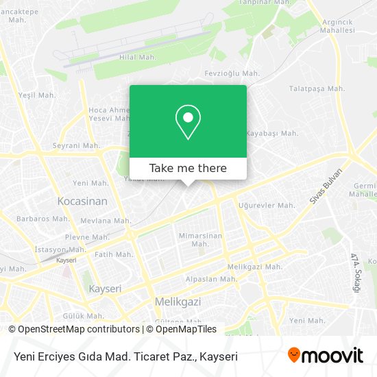 Yeni Erciyes Gıda Mad. Ticaret Paz. map