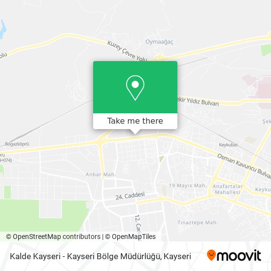 Kalde Kayseri - Kayseri Bölge Müdürlüğü map