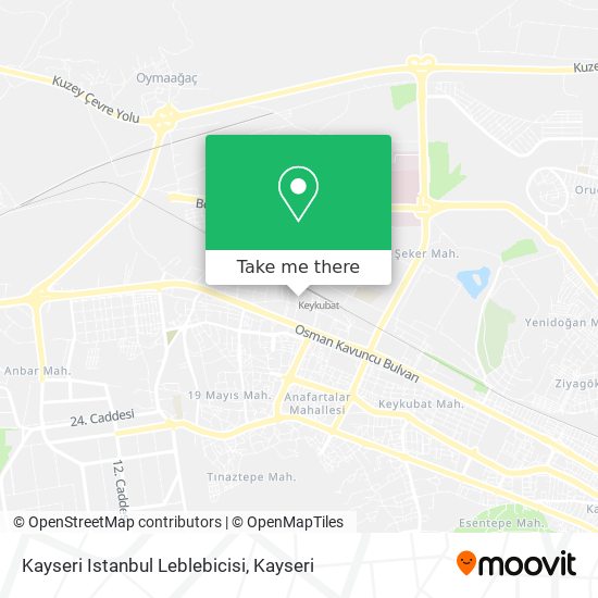 Kayseri Istanbul Leblebicisi map