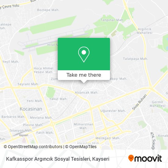 Kafkasspor Argıncık Sosyal Tesisleri map