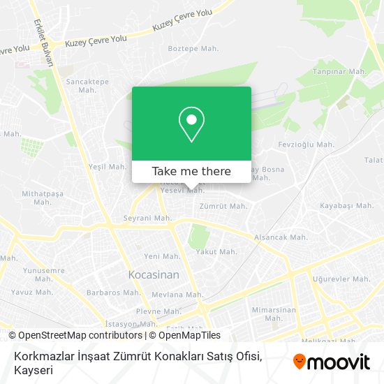 Korkmazlar İnşaat Zümrüt Konakları Satış Ofisi map