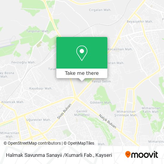 Halmak Savunma Sanayii /Kumarli Fab. map
