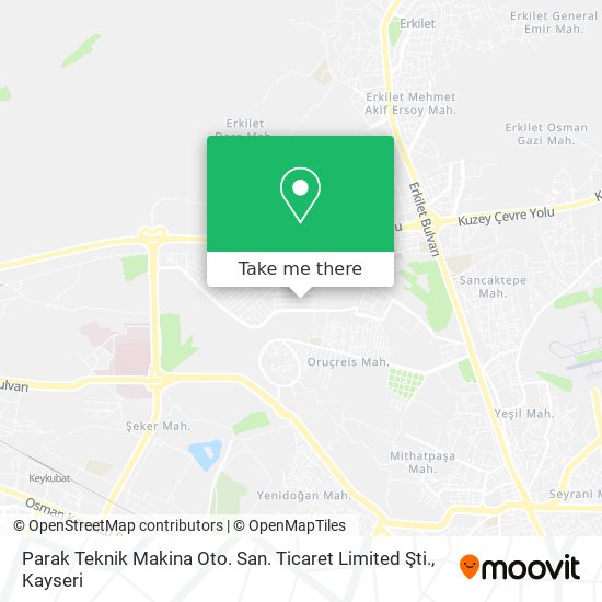 Parak Teknik Makina Oto. San. Ticaret Limited Şti. map