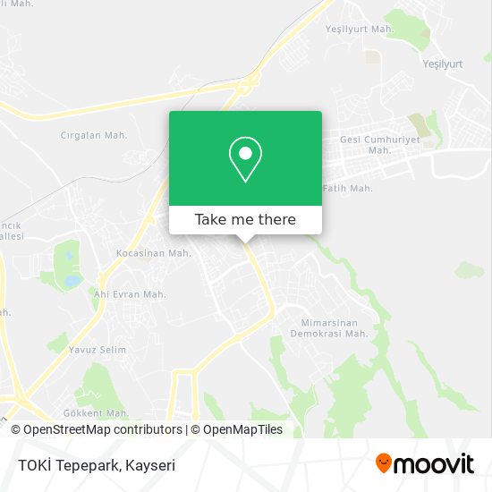 TOKİ Tepepark map