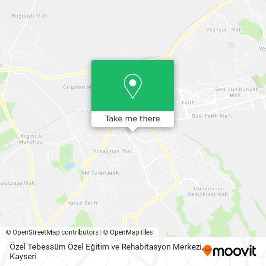 Özel Tebessüm Özel Eğitim ve Rehabitasyon Merkezi map
