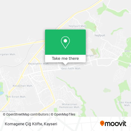Komagene Çiğ Köfte map