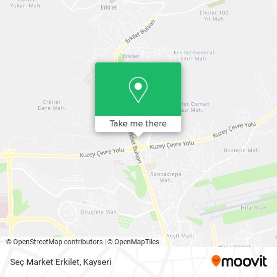 Seç Market Erkilet map