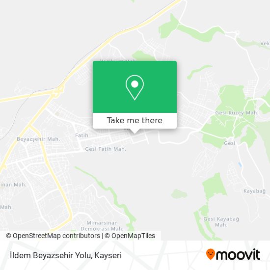 İldem Beyazsehir Yolu map