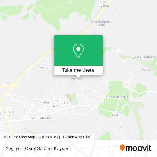 Yeşilyurt Okey Salonu map