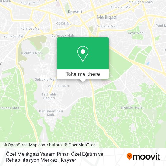 Özel Melikgazi Yaşam Pınarı Özel Eğitim ve Rehabilitasyon Merkezi map