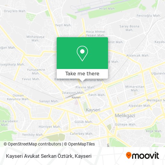 Kayseri Avukat Serkan Öztürk map