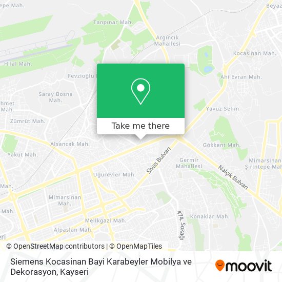 Siemens Kocasinan Bayi Karabeyler Mobilya ve Dekorasyon map