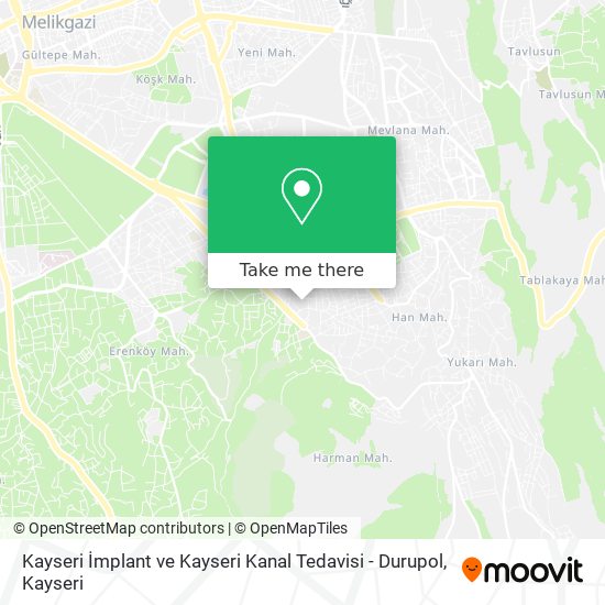 Kayseri İmplant ve Kayseri Kanal Tedavisi - Durupol map
