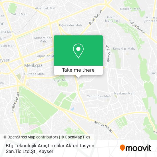 Bfg Teknolojik Araştırmalar Akreditasyon San.Tic.Ltd.Şti map