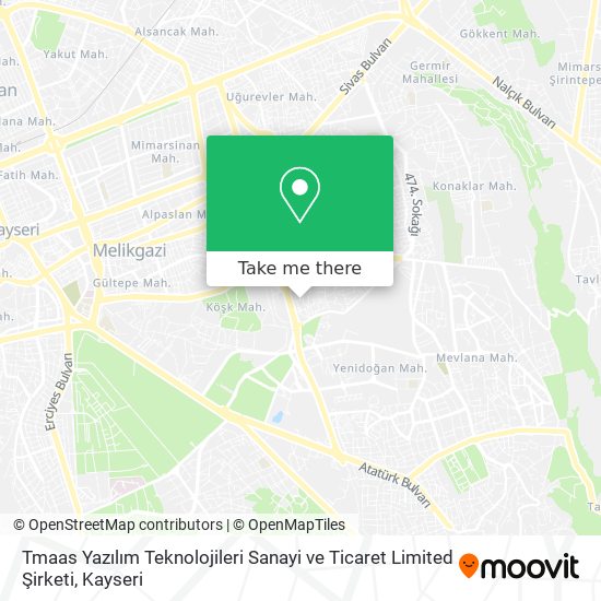 Tmaas Yazılım Teknolojileri Sanayi ve Ticaret Limited Şirketi map