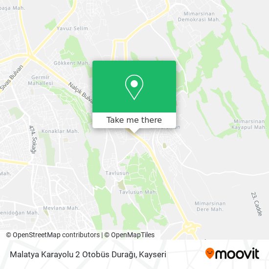 Malatya Karayolu 2 Otobüs Durağı map