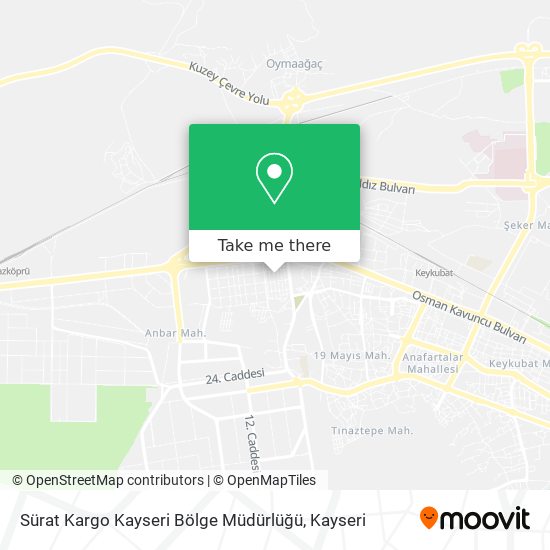 Sürat Kargo Kayseri Bölge Müdürlüğü map