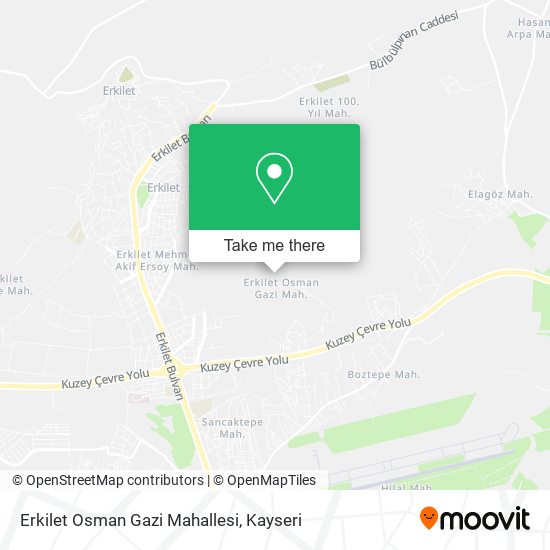 Erkilet Osman Gazi Mahallesi map