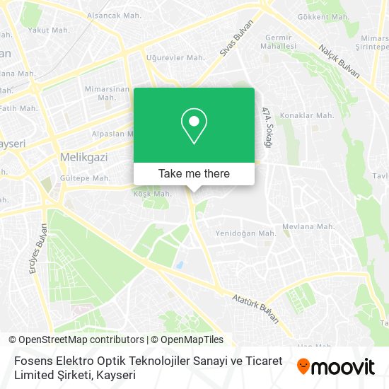 Fosens Elektro Optik Teknolojiler Sanayi ve Ticaret Limited Şirketi map