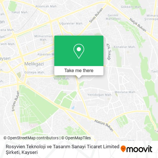Rosyvien Teknoloji ve Tasarım Sanayi Ticaret Limited Şirketi map