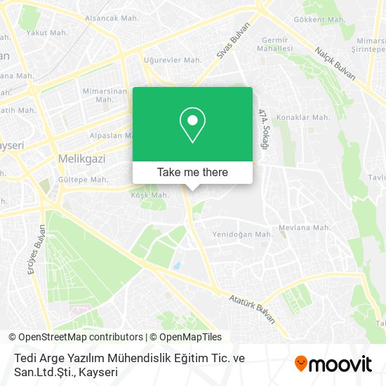 Tedi Arge Yazılım Mühendislik Eğitim Tic. ve San.Ltd.Şti. map