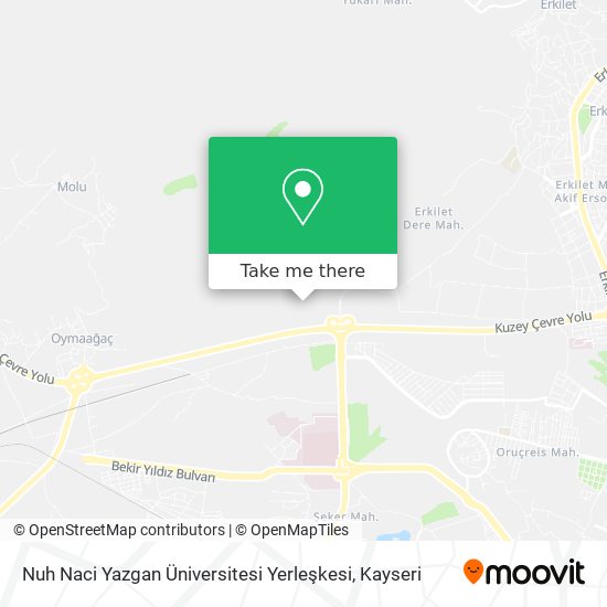 Nuh Naci Yazgan Üniversitesi Yerleşkesi map