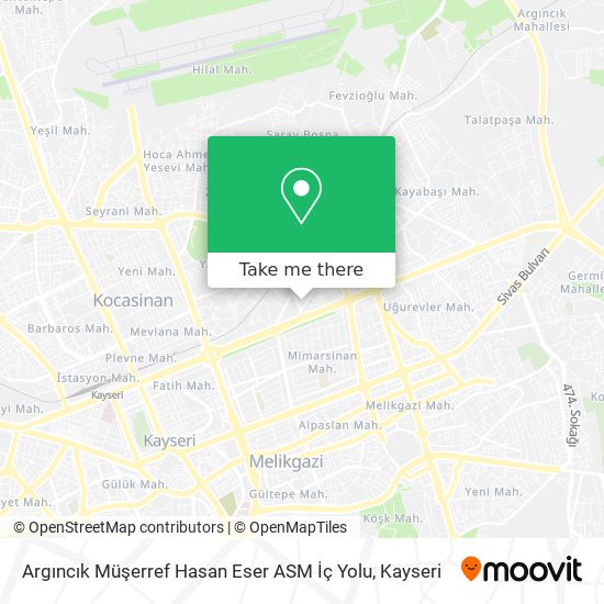 Argıncık Müşerref Hasan Eser ASM İç Yolu map