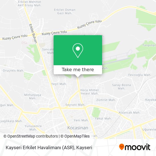 Kayseri Erkilet Havalimanı (ASR) map