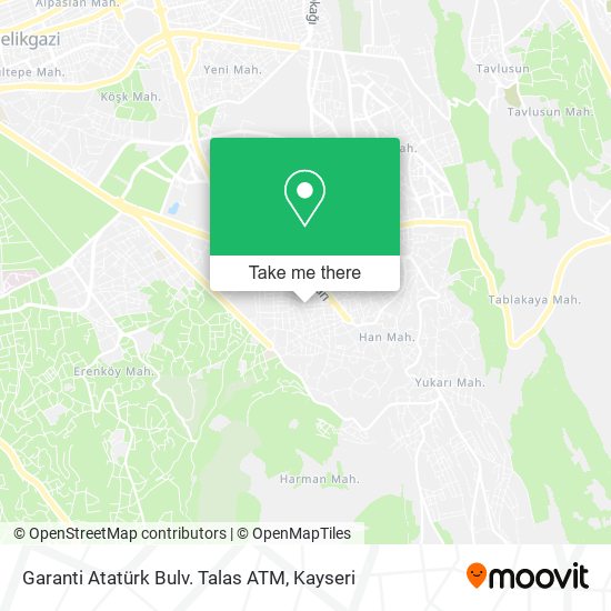 Garanti Atatürk Bulv. Talas ATM map