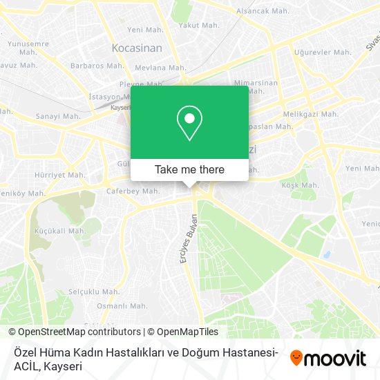 Özel Hüma Kadın Hastalıkları ve Doğum Hastanesi-ACİL map