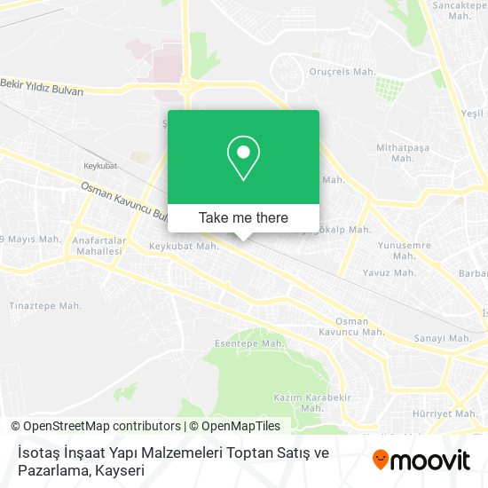 İsotaş İnşaat Yapı Malzemeleri Toptan Satış ve Pazarlama map