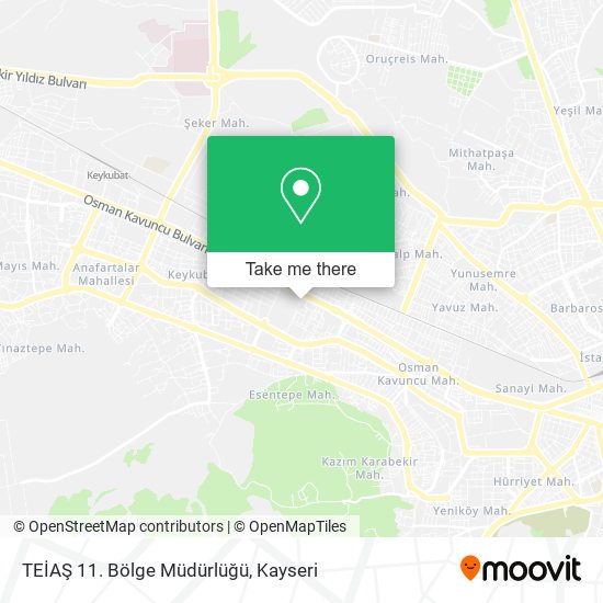 TEİAŞ 11. Bölge Müdürlüğü map
