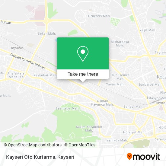 Kayseri Oto Kurtarma map