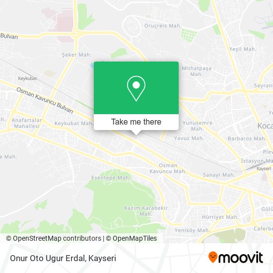 Onur Oto Ugur Erdal map