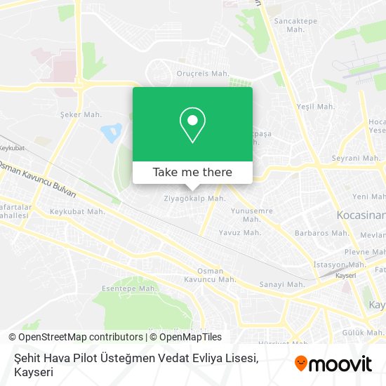 Şehit Hava Pilot Üsteğmen Vedat Evliya Lisesi map