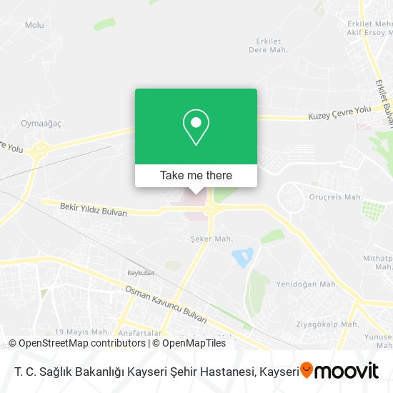 T. C. Sağlık Bakanlığı Kayseri Şehir Hastanesi map