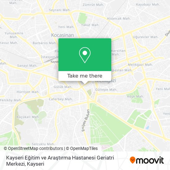 Kayseri Eğitim ve Araştırma Hastanesi Geriatri Merkezi map