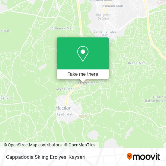 Cappadocia Skiing Erciyes map
