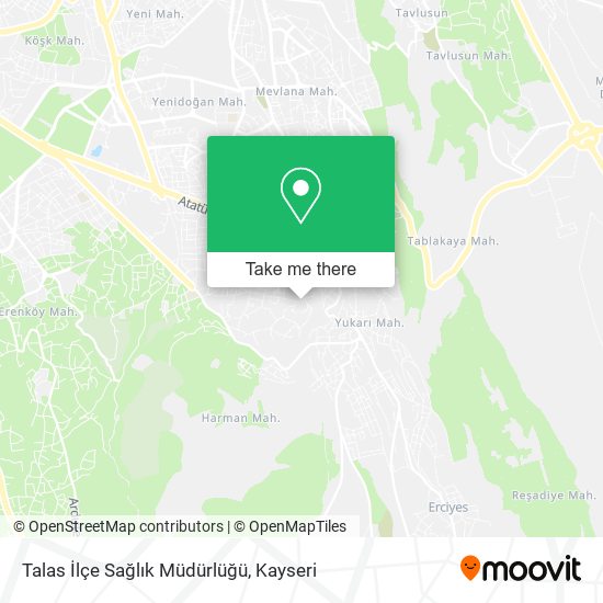 Talas İlçe Sağlık Müdürlüğü map