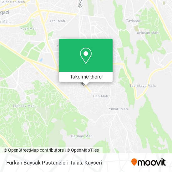 Furkan Baysak Pastaneleri Talas map