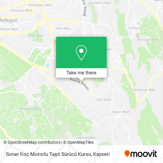 Soner Koç Motorlu Taşıt Sürücü Kursu map